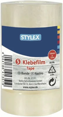 Immagine prodotto di Toppoint® 41351 Klebefilm - 18 mm x 33 m, transparent, 5 Rollen