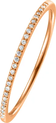 Produktbild von 750er Rotgold Diamant Memory Ring mit Brillanten 0,08 ct. Memoire Eternity 18K Gr. 56