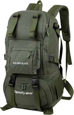 Image de Sac à dos de randonnée – 35 à 55 litres – pliable – léger et robuste – imperméable – sac à dos compact pour une journée – idéal pour la randonnée, le camping et les activités de plein air – couleur : noir