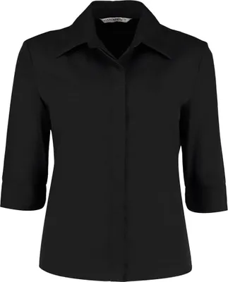 Image de Kustom Kit Continental Blouse, manches 3/4 BC628 (FR 38) (Noir)