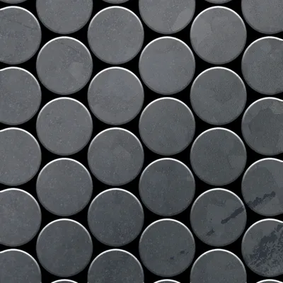 Produktbild von Mosaik Fliese massiv Metall Rohstahl gewalzt grau 1,6mm stark Medallion-RS