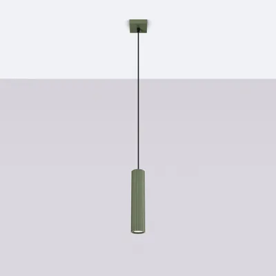 Zdjęcie produktu dla Lampa wisząca KARBON zielony oliwkowo-czarna 1xGU10x10W aluminium wym:118x8x8cm IP20 Sollux Lighting