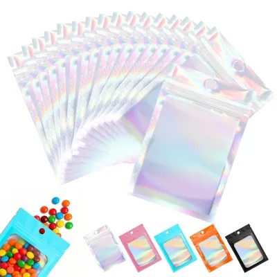 130 Mylar-Beutel holografisch 7×10 cm wiederverschließbar