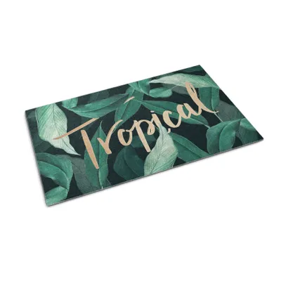 Obrázok produktu pre Rohožka na dvere - Rohož na zachytávanie nečistôt - Nekĺzavá vnútorná vonkajšia rohož - 60x40 cm - Tropické listy