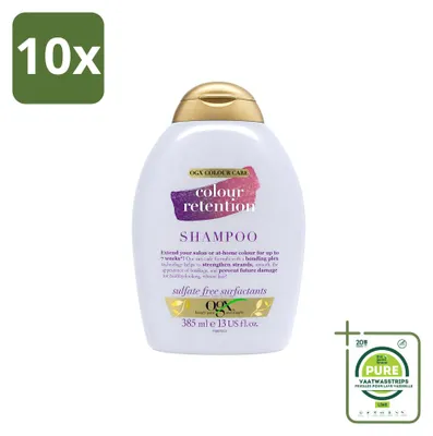 Produktbild von 10 x OGX Colour Retention Shampoo für gefärbtes Haar 385 ml - Großpackung - 10 Stücke