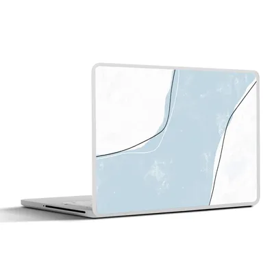 Produktbild von MuchoWow® Laptop Aufkleber Sticker Cover Blau - Minimalismus - Abstrakt 36.5x27.5 cm - Laptop-Sticker