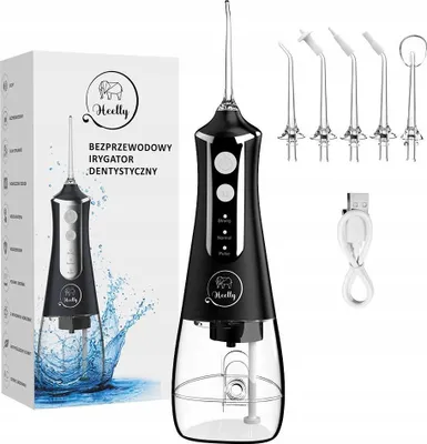 Produktbild von Heelly Zahnspülung Kabellos 9 Bar 300Ml 5 Austauschbare Düsen 3 Modi