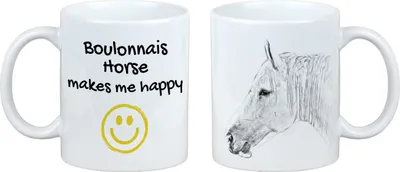 Obrázek produktu pro Boulonnais – hrnek s motivem koně, veselý hrnek pro milovníky psů, personalizovaný dárek od značky Art-Dog