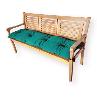 Produktbild von 4L Textil Sitzkissen für Gartenbank ohne Rückenlehne, wetterfest und UV-beständig, beidseitig nutzbar, 100x40 cm, Grün