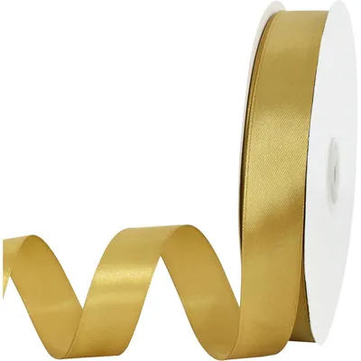 Produktbild von Satinband einfarbig 2,2 cm x 91 m Gold für Bastelarbeiten und Dekoration