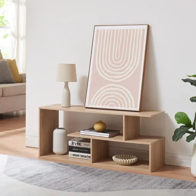 Image de Table TV 'Anän' ouverte 100 x 30 x 42 cm imitation chêne