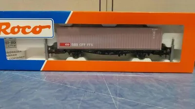 Produktbild von Roco Containertragwagen Lgjs 440 6 615-5 40\' Cont SBB CFF