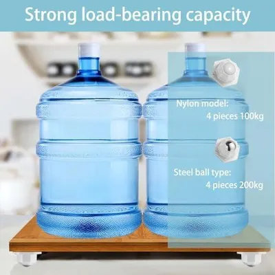 Produktbild von 4 Möbelgleiter für schwere Möbel mit einer Tragfähigkeit von über 200 kg, selbstklebende Kugelrollen für Möbel