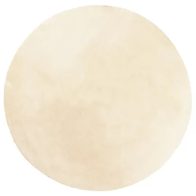 Produktbild von Teppich HUARTE Kurzflor Weich und Waschbar Creme Ø 120 cm