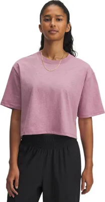 Produktbild von Under Armour Ua Rival Ss - fuchsia dusk light heather, Größe:L