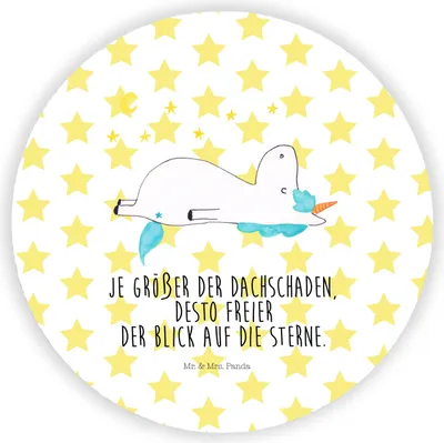 Produktbild von Mr. & Mrs. Panda magnet Einhorn Sternenhimmel - Weiß - Geschenk, whiteboardmagnet, Einhörner, für kühlschrank, Unicorn, Kühlschrankmagnet, Notizhalter, Sterne, Verrückt