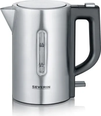 Immagine prodotto di Bollitore da viaggio SEVERIN WK3647, 0,5 L, 1100 W, tensione commutabile 115/230 V, acciaio inossidabile e nero