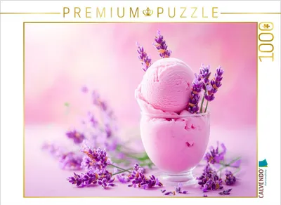 Produktbild von CALVENDO Puzzle Lavendeleis mit Blüten auf Rosa Hintergrund | 1000 Teile Lege-Größe 64x48cm Foto-Puzzle für glückliche Stunden