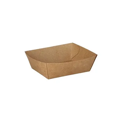 Produktbild von 500 Papstar Snacktrays, Pappe pure 3,5 cm x 7 cm x 9 cm braun 89102