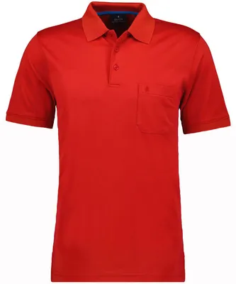 Ragman H-Polo Polo Soft-Knit uni in orange