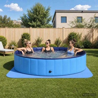 Obrázek produktu pro Podložka pod bazén, 49 kusů, průměr 408 cm, kruhová, z modrého EVA pěny