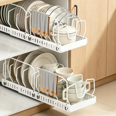 Image de Omgoods - Organisateur pour casseroles et poêles avec support pour couvercles