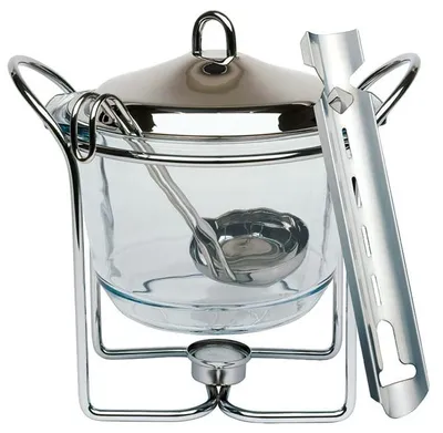 Produktbild von APS 65067 Feuerzangenbowle, Servierschale mit Stövchen, 4 Liter, inkl. Zuckerhutablage und Schöpfkelle