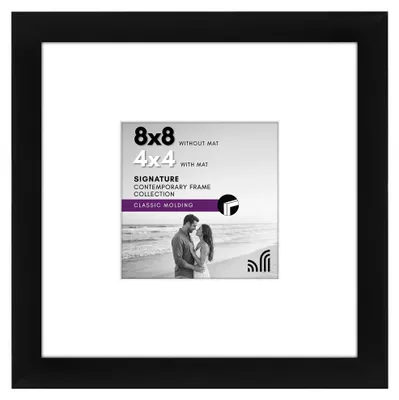 Productafbeelding van Americanflat, zwarte fotolijst van 20,3 x 20,3 cm – displayformaat 4x4 met passepartout