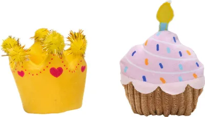 Produktbild von Beeztees Katzenspielzeug Partycupcake und Krone