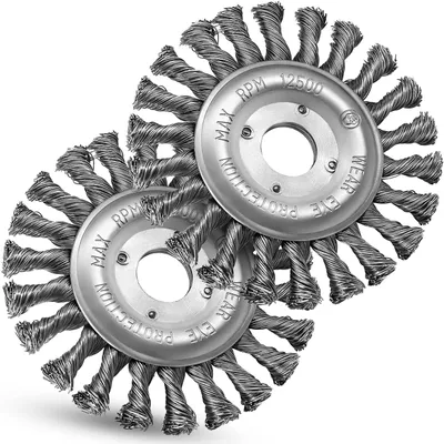 Produktbild von S&R Rundbürsten-Set 125 x 22,2 mm 2-teilig, Zopfrundbürste, Stahlbürste
