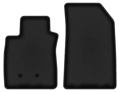 Obrázek produktu pro Přední velurové koberce pro: Reault Thalia II 2008-2013 (sedan) – 2 ks, černé, na míru – Wielganizator DURBAN