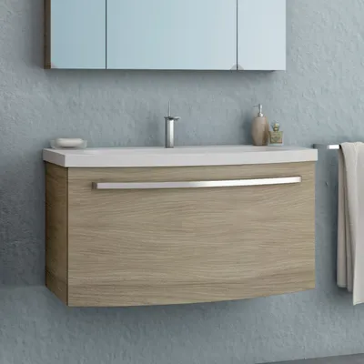 Obrázek produktu pro Kolpasan koupelnová skříňka s umyvadlem Adele OUA 90 - provedení: dub satén, šířka: 910 mm