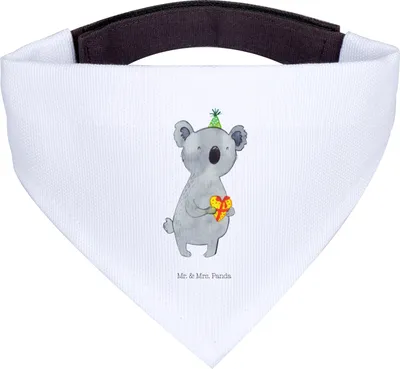 Produktbild von Mr. & Mrs. Panda Bandana Koala Geschenk - Weiß - Halstuch Für Hunde, Hund, Geburtstag, Hals Tuch, Party