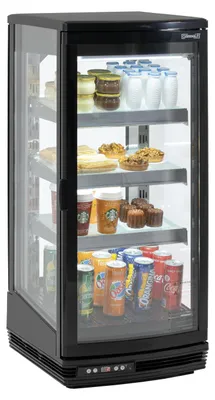 Image de Mini Vitrine Réfrigérée 93 L Noire - Casselin