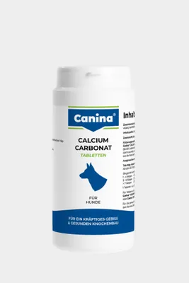 Produktbild von Canina Calcium Carbonat, Hund, Puder, Gesundheit der Knochen, Gesundheit der Muskeln, Zahnpflege, Adult, Kalzium, Topf