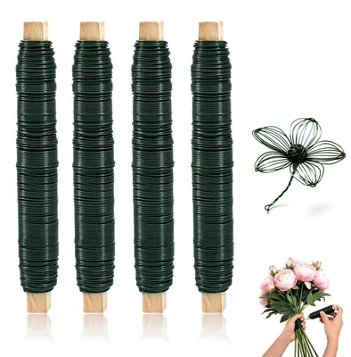Blumendraht 4 Rollen, 0,75 mm × 160 m, dunkelgrün