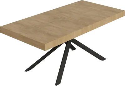 Zdjęcie produktu dla Stół rozkładany Niket 200/304x90 cm dąb naturalny z nogami w kolorze antracytowym