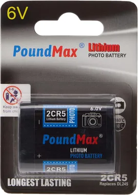 Produktbild von 1x PoundMax 2CR5 6V Lithium Batterien Fotobatterie hohe Kapazität 1300mAh 2CR5M