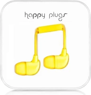 Produktbild von Happy Plugs In-Ear, Kabelgebunden, 20 - 20000 Hz, Anrufe/Musik, Kopfhörer, Gelb