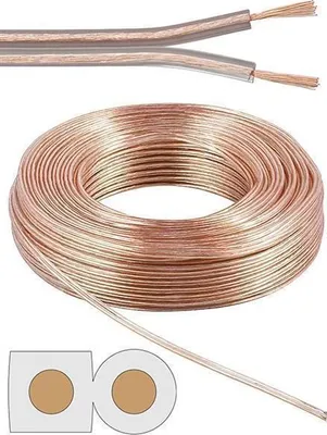 Obrázek produktu pro Goobay 67717 Reproduktorový kabel transparentní CCA, 25 m - 25 m role, průřez 2 x 0,75 mm²