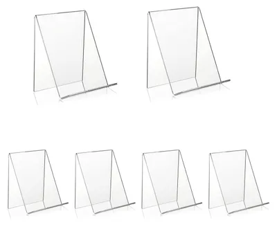 Buchständer aus Acryl, 5 Stück, transparent, für Bücher und Broschüren