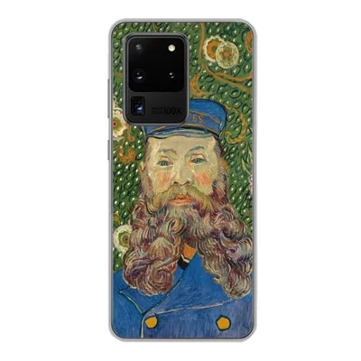 Produktbild von MuchoWow® Handyhülle Schutzhülle Hülle für Samsung Galaxy S20 Ultra Porträt des Postboten Joseph Roulin - Vincent van Gogh Silikon Softcase Handy Hülle - Karteninhaber