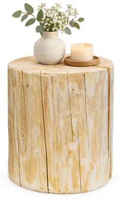 Produktbild von grosser Holzstamm Sitzhocker gehobelt Höhe ca 40-42cm Durchmesser ca 32-36cm