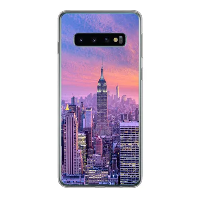 Produktbild von MuchoWow® Handyhülle Schutzhülle Hülle für Samsung Galaxy S10 New York - Farben - Skyline Silikon Softcase Handy Hülle - Handytasche