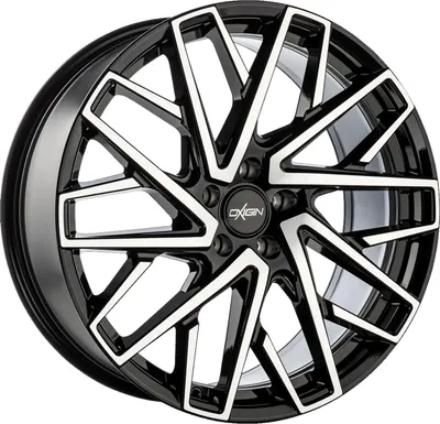 Produktbild von Oxigin Felge 28 Oxmove 8.5 Zollx19 Zoll ET45 5x112 black full polish OX288519H145BFP kompatibel mit VW Beetle Eos Golf Plus Golf V Golf V Variant/Jetta Golf VI