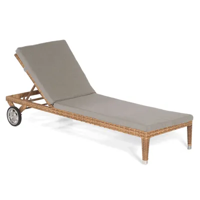 Produktbild von Sonnenpartner Caicos Sonnenliege mit Auflage Aluminium mit Polyrattan natura-antik