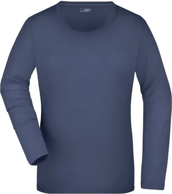 Produktbild von Langarm Shirt aus weichem Elastic-Single-Jersey navy, Gr. M