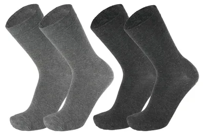 Tobeni Herren Socken 6-er Pack mit Elasthan und Softrand ohne Gummi Anthrazit Grau
