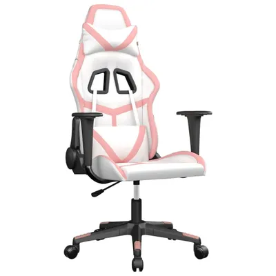 Image de Chaise de jeu de massage Blanc et rose Similicuir