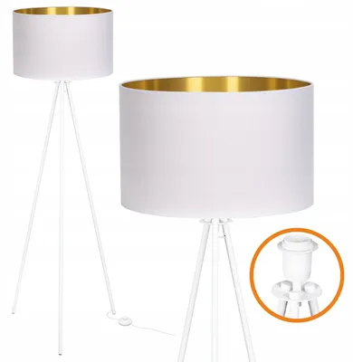 Produktbild von Cerlux TRIGNI Stehleuchte 136 cm Weiß-Gold